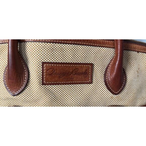 Dooney & Bourke Red Tweed Handbag with Leather Accents - Picture 2 of 10